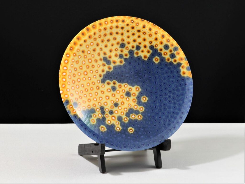 Yellow, Orange, and Blue Murrine Plate